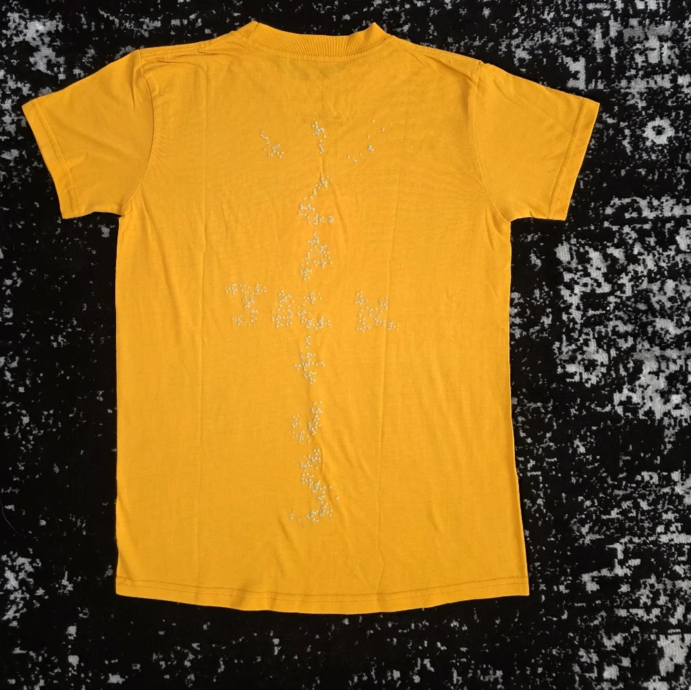 Cactus Jack by Travis Scott Sesame Inv II T-Shirt Gold NEW Size Small